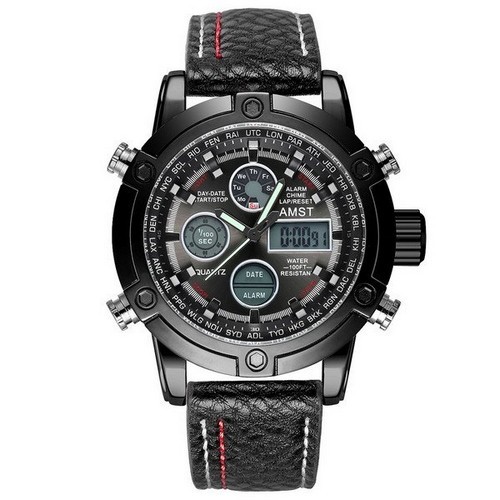 AMST 3022 All Black Fluted Wristband