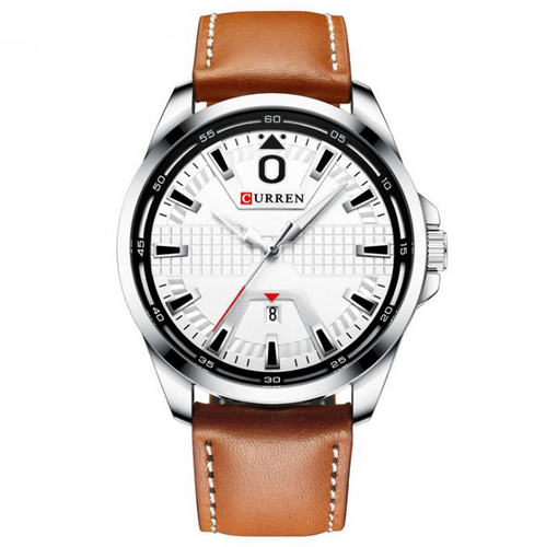 Curren 8379 Silver-White-Brown