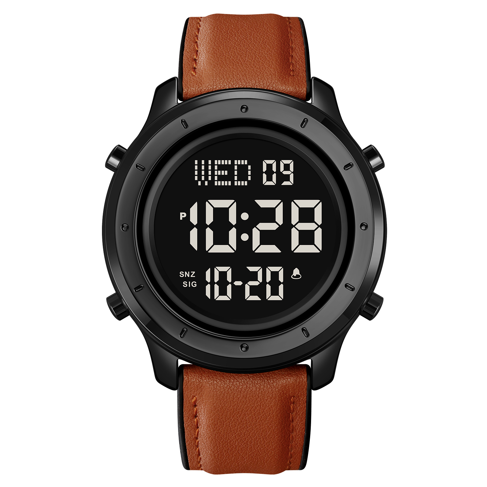 Skmei 1864LBNBK Brown-Black Leather